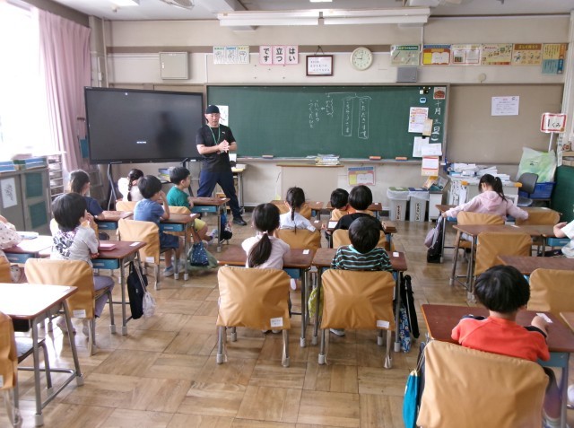 1年1組での授業「命は大事！」