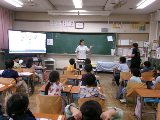 1年2組での授業「命は大事！」