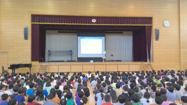 ３年生の代表児童による発表